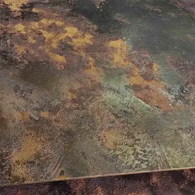 Black Antique Patina finish, real metal sample