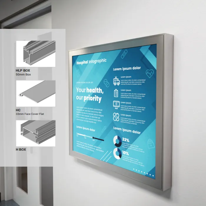 HLP Box — Backlit Snap Frame aluminium profile